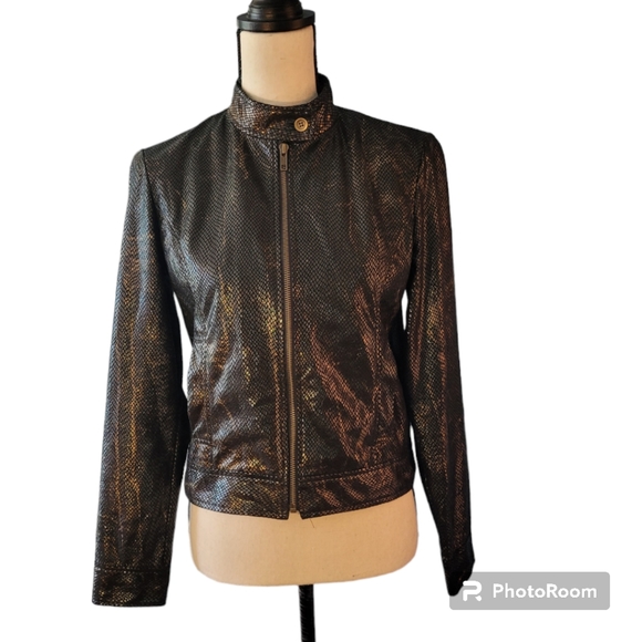 Algonquins Jackets & Blazers - Algonquins Japan small black snakeskin jacket